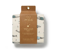 Load image into Gallery viewer, Wilson &amp; Frenchy - Woolly Whales Organic Bassinet Sheet
