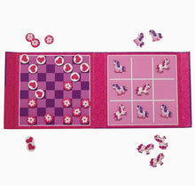 Load image into Gallery viewer, Crocodile Creek - Magnetic Game - Tic Tac Toe &amp; Checkers - Unicorn
