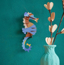 Load image into Gallery viewer, Studio Roof - Wall Art Sea Creatures - Blue Ringlet Seahorse
