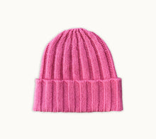 Load image into Gallery viewer, Grown - Merino Blend Rib Knit Beanie - Raspberry
