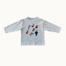 Load image into Gallery viewer, Grown - Organic Fruit Salad LS Tee - Grey Marle
