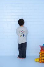Load image into Gallery viewer, Grown - Organic Fruit Salad LS Tee - Grey Marle
