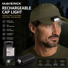 Load image into Gallery viewer, Maverick - Rechargeable Cap Light - BLACK
