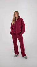 Load image into Gallery viewer, Tiny Trove - Women's Sporty Cotton Tracksuit Pants - Wine
