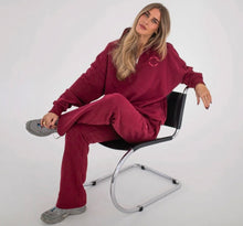 Load image into Gallery viewer, Tiny Trove - Women's Sporty Cotton Tracksuit Pants - Wine
