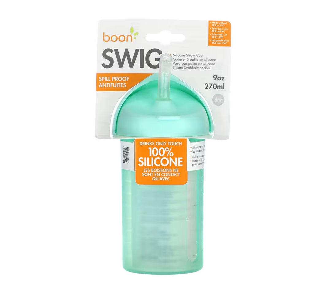 Boon - Swig Silicone Straw Cup (6 Months+) (Mint) (270 ml)
