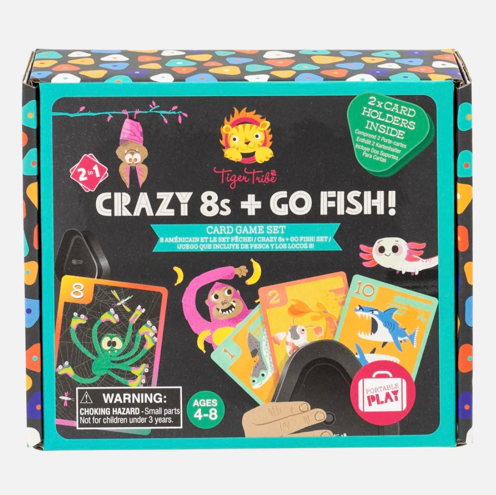 Tiger Tribe - Crazy 8s + Go Fish!  Card Game Set