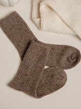 Load image into Gallery viewer, Bed &amp; Butter - The Comfiest Socks - Light Choccy
