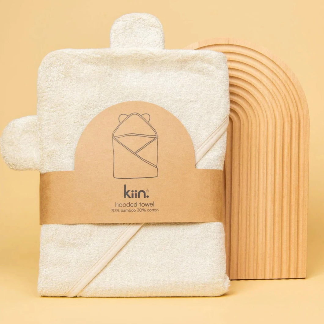 Kiin Baby Hooded Bath Towel - Ivory