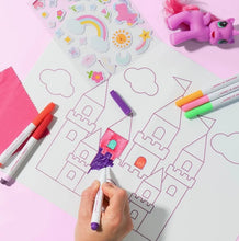 Load image into Gallery viewer, Journey of Something - Wipeable Silicone Colouring Mat - Unicorn Castle

