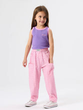 Load image into Gallery viewer, Goldie &amp; Ace - Lightweight Gingham Kit Pocket Pant Pink

