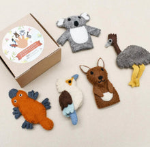 Load image into Gallery viewer, Tara Treasures - Australian Animals Finger Puppet Set A
