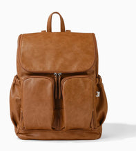 Load image into Gallery viewer, OiOi - Signature Nappy Backpack - Tan Vegan Leather
