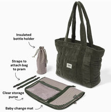 Load image into Gallery viewer, OiOi - Everyday Tote - Moss Green Corduroy
