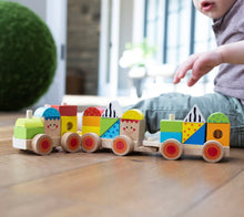 Load image into Gallery viewer, Fat Brain Toys – Learning Locomotive Wooden Train
