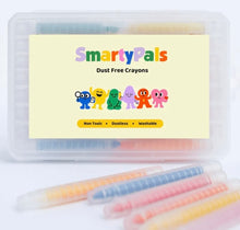 Load image into Gallery viewer, Smartypals - Dustless Chalk Crayons 12 Pack | Non-Toxic Twist-Up Crayons For Kids
