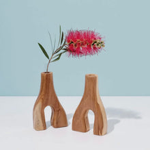Load image into Gallery viewer, Kayu &amp; Co - Tomo Wooden Vase + Glass Tube
