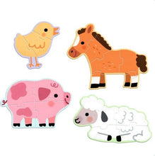 Load image into Gallery viewer, Djeco - At the Farm Progressive Puzzle Set for Toddlers

