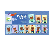Load image into Gallery viewer, Djeco - Teddy Dresses Up Sequencing Puzzle
