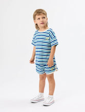 Load image into Gallery viewer, Goldie &amp; Ace - Waffle Stripe T-Shirt Blue
