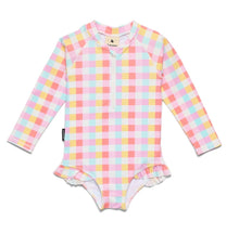 Load image into Gallery viewer, Crywolf - Long Sleeve Swimsuit - Pop Gingham
