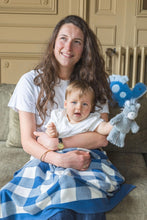 Load image into Gallery viewer, Nana Hutchy - Gingham Baby Blanket - Blue
