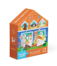 Load image into Gallery viewer, Crocodile Creek - Flat House Puzzle 50 pc - Bunny House
