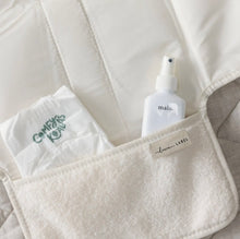 Load image into Gallery viewer, Linen Label - Teddy Nappy Change Mat Wallet - SNOW FAWN
