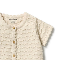 Load image into Gallery viewer, Wilson &amp; Frenchy - Milk Cloud Organic Knitted Chevron Growsuit
