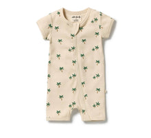 Load image into Gallery viewer, Wilson &amp; Frenchy - Tiny Palm Organic Boyleg Zipsuit

