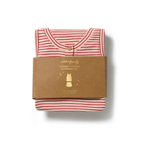 Load image into Gallery viewer, Wilson &amp; Frenchy - Candy Cane Organic Stripe Rib Pyjamas
