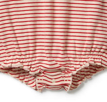 Load image into Gallery viewer, Wilson &amp; Frenchy - Candy Cane Organic Stripe Rib Playsuit
