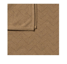 Load image into Gallery viewer, Wilson &amp; Frenchy - Ginger Snap Organic Knitted Pointelle Blanket

