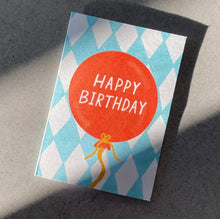 Load image into Gallery viewer, Lauren Sissons Studio - Birthday Balloon Mini Card - Illustrated Bday Greeting Card
