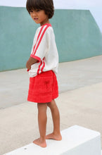 Load image into Gallery viewer, Grown - Organic Knitted Contrast Tee - Fiesta &amp; Coconut

