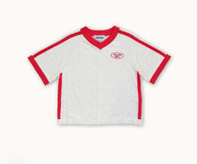 Load image into Gallery viewer, Grown - Organic Knitted Contrast Tee - Fiesta &amp; Coconut
