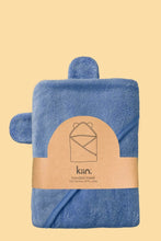 Load image into Gallery viewer, Kiin Baby Hooded Bath Towel - Blue Shadow
