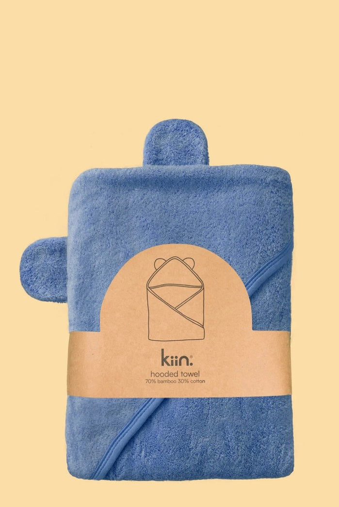 Kiin Baby Hooded Bath Towel - Blue Shadow