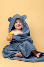 Load image into Gallery viewer, Kiin Baby Hooded Bath Towel - Blue Shadow
