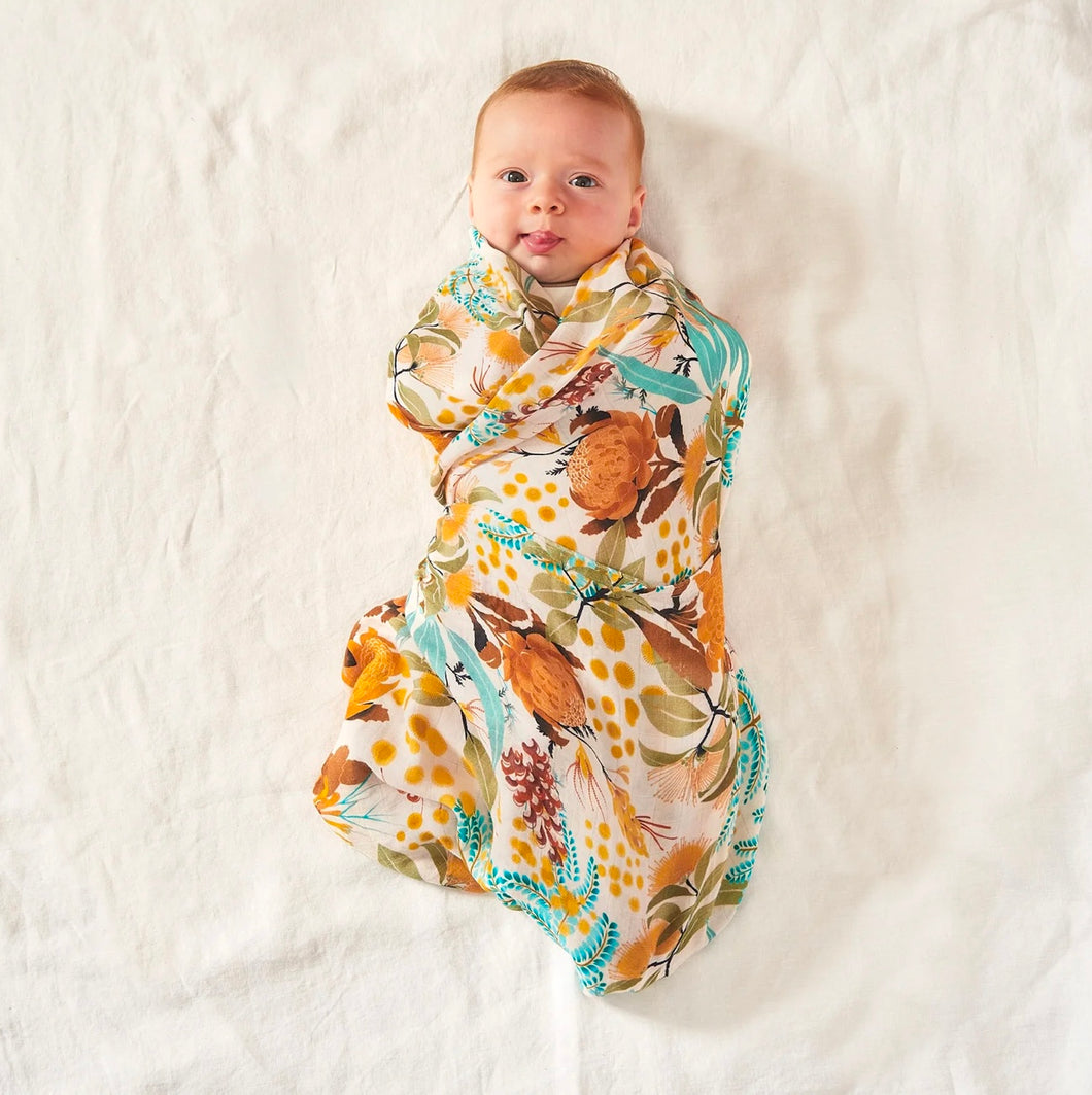 Banabae - Wattle Wander Bamboo / Cotton Swaddle