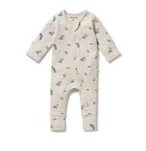 Load image into Gallery viewer, Wilson &amp; Frenchy - Little Olive Organic Waffle Zipsuit
