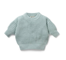 Load image into Gallery viewer, Wilson &amp; Frenchy - Duck Egg Organic Knitted Jumper
