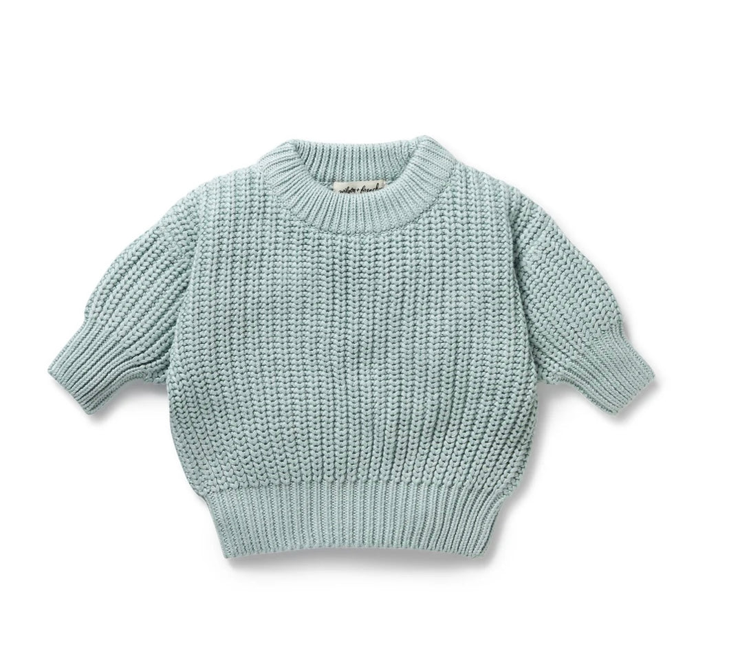 Wilson & Frenchy - Duck Egg Organic Knitted Jumper