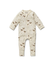 Load image into Gallery viewer, Wilson &amp; Frenchy - Organic Onesie Zipsuit with Feet Trixie Horse
