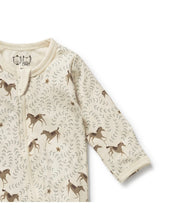 Load image into Gallery viewer, Wilson &amp; Frenchy - Organic Onesie Zipsuit with Feet Trixie Horse
