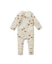 Load image into Gallery viewer, Wilson &amp; Frenchy - Organic Onesie Zipsuit with Feet Trixie Horse
