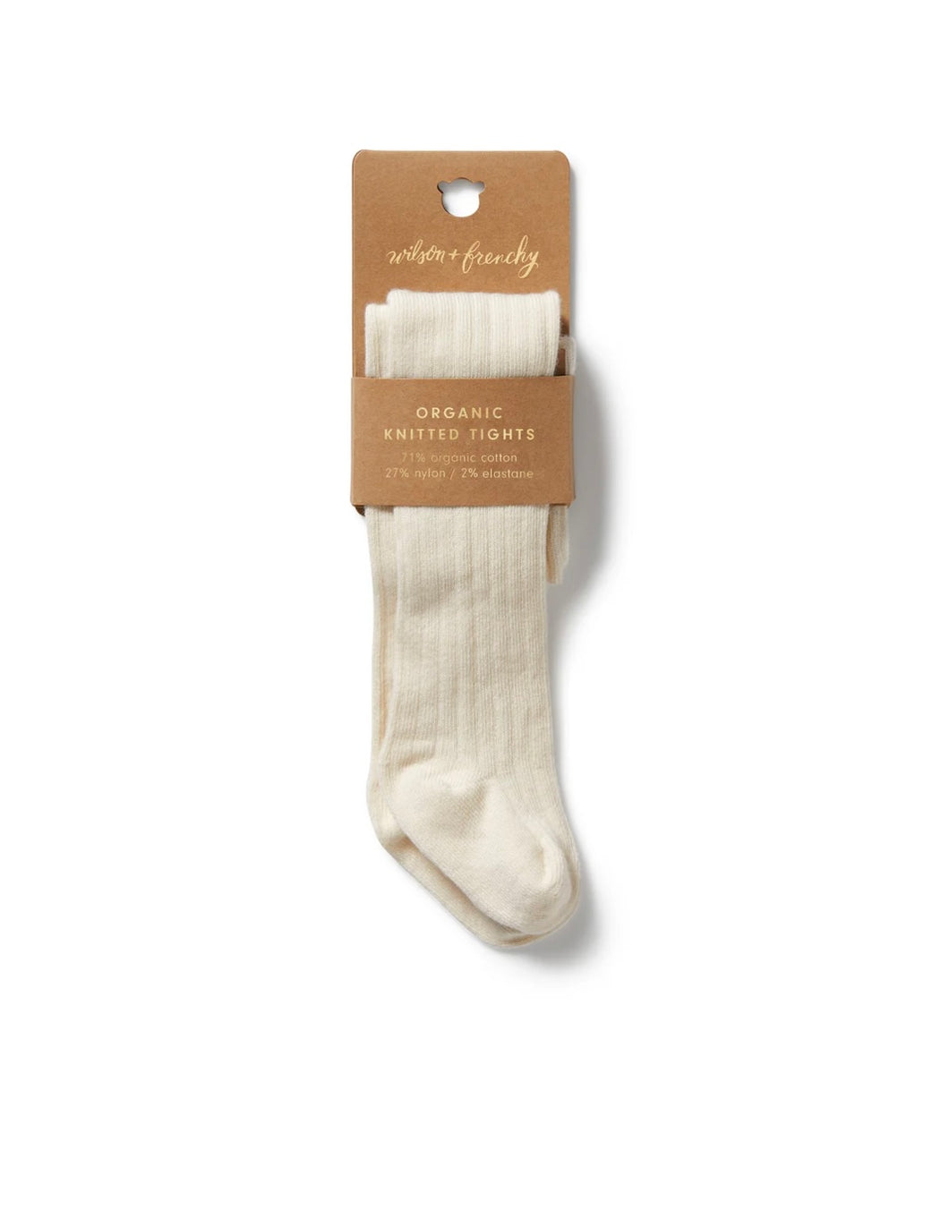 Wilson & Frenchy - Organic Ribbed Tights Buttermilk