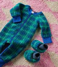 Load image into Gallery viewer, Kip &amp; Co - Wilderness Tartan Sherpa Long Sleeve Zip Romper
