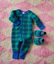 Load image into Gallery viewer, Kip &amp; Co - Wilderness Tartan Sherpa Long Sleeve Zip Romper

