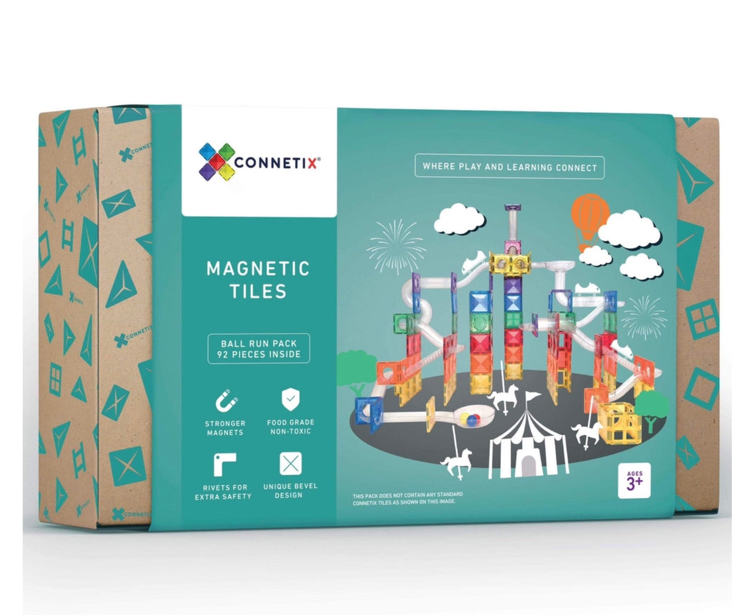 Connetix Tiles - 92 Piece Ball Run Pack